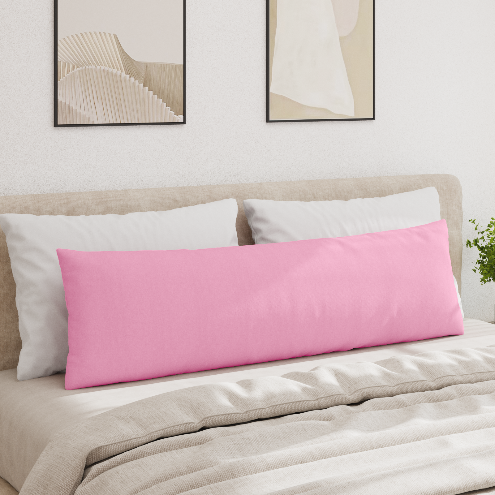 Sofa Pagalvės 2 pcs Rožinė 145 x 40 cm audinys