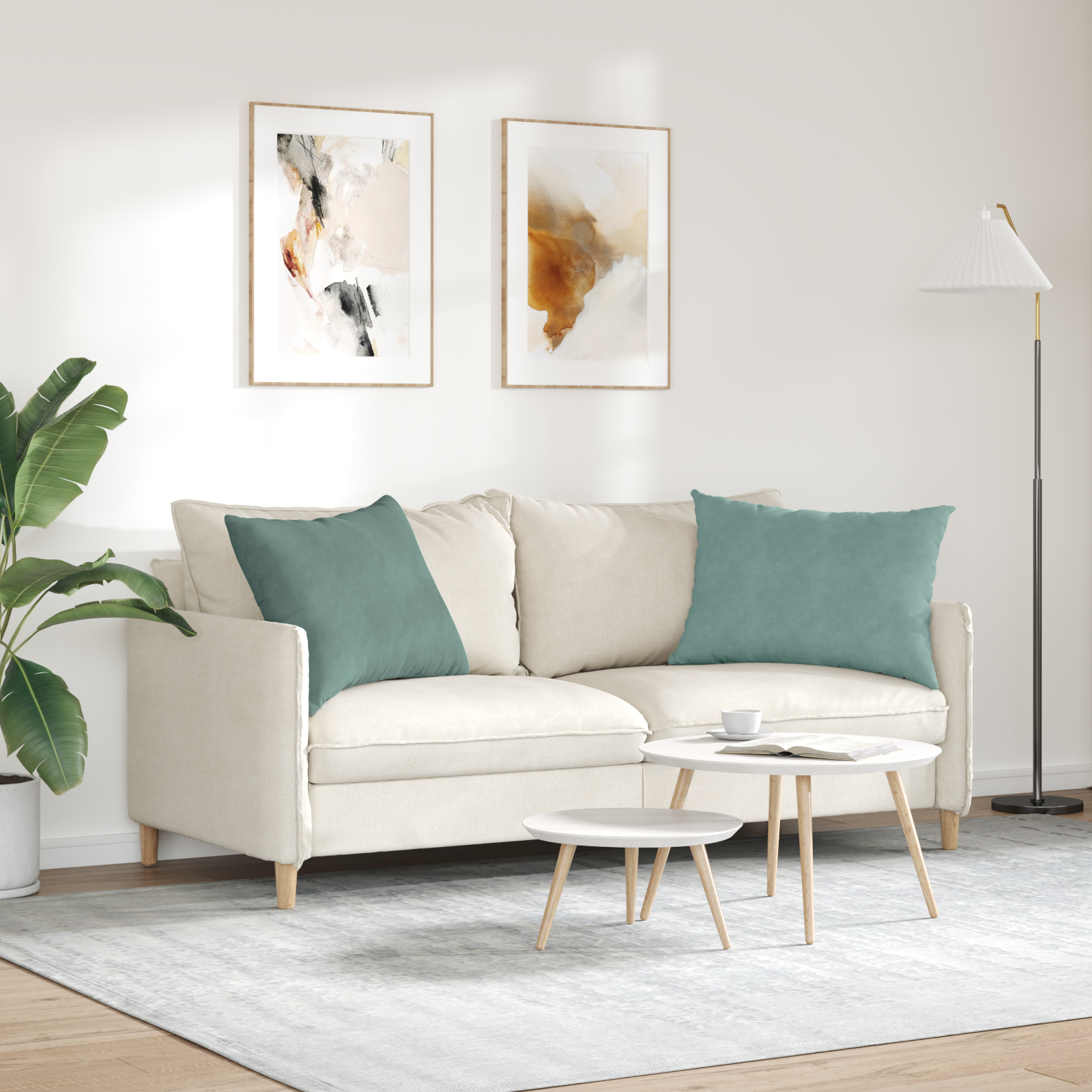 Sofa Pagalvės 2 pcs Jūrinė žalia 70 x 50 cm Kordūrinis audinys