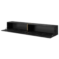 TV spintelė FREJA, 200 cm, juoda