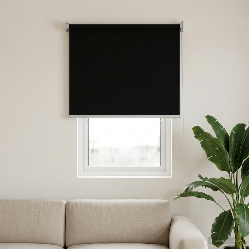 Ritininė užuolaida UV apsaugai Juoda 100 x 140 cm Poliesteris
