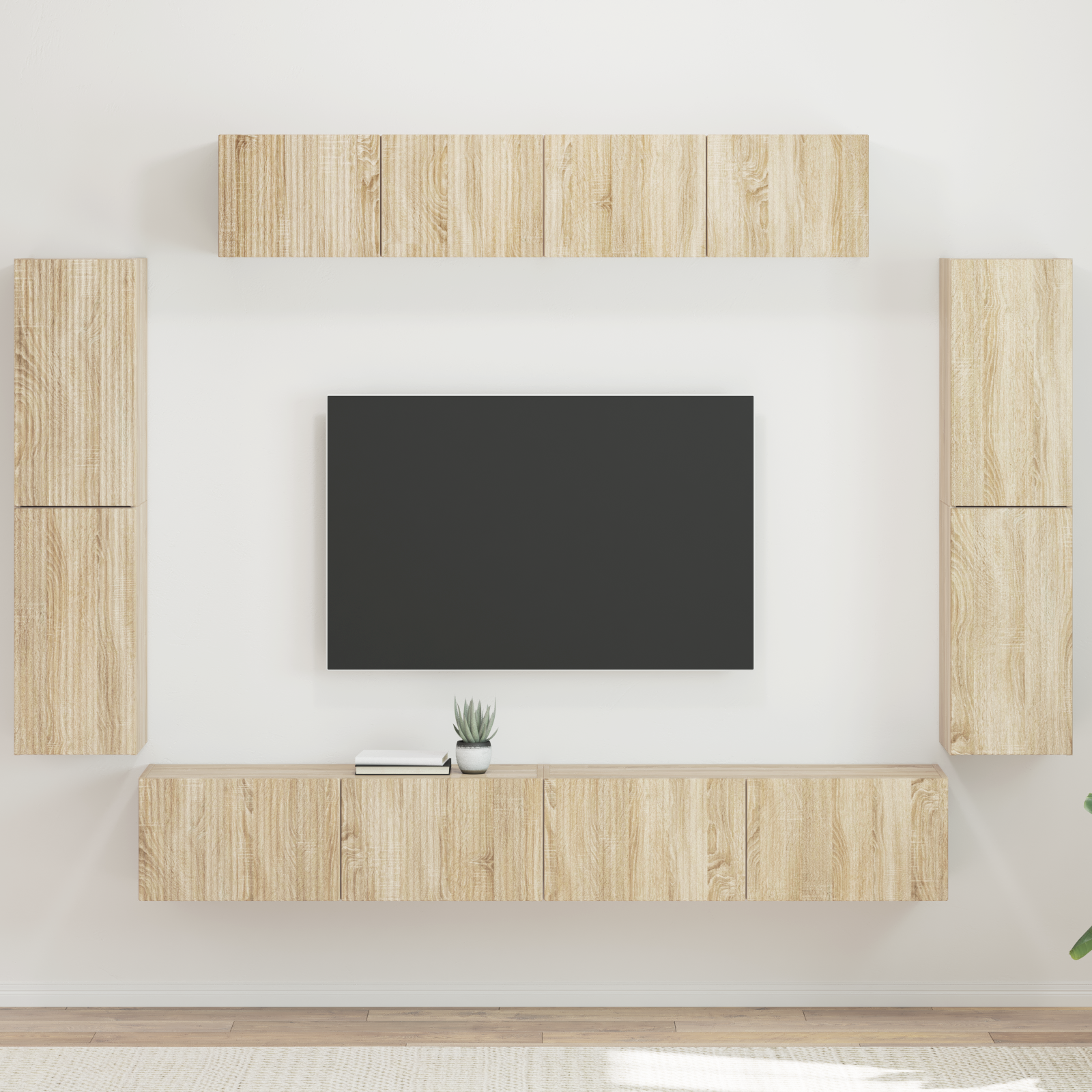 Televizoriaus spintelė 8 pcs Sonoma ąžuolas