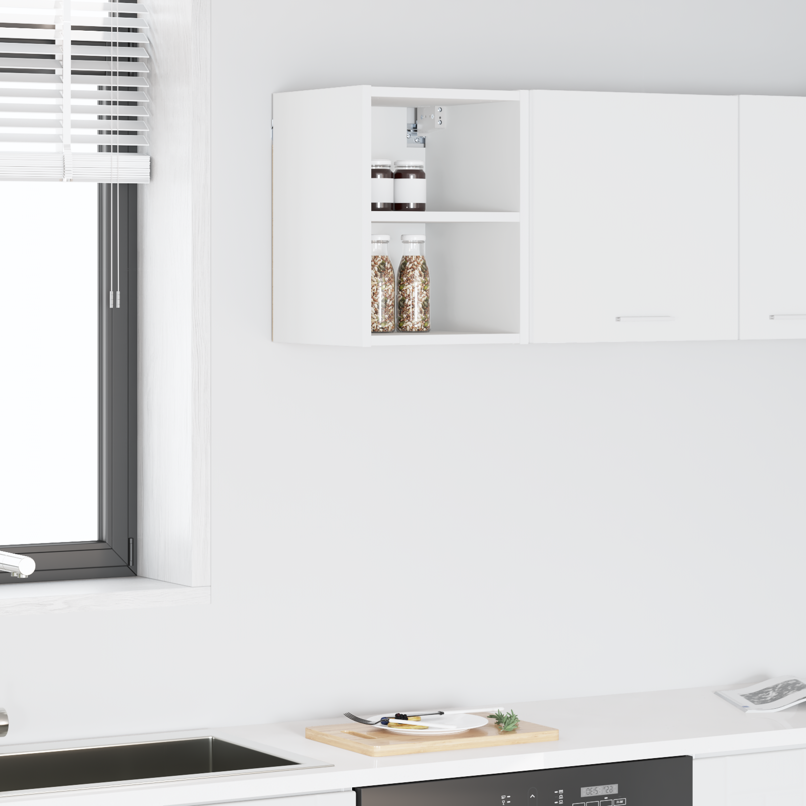 Riga White Wall Cabinet with Shelf 30 x 29.5 x 40 cm