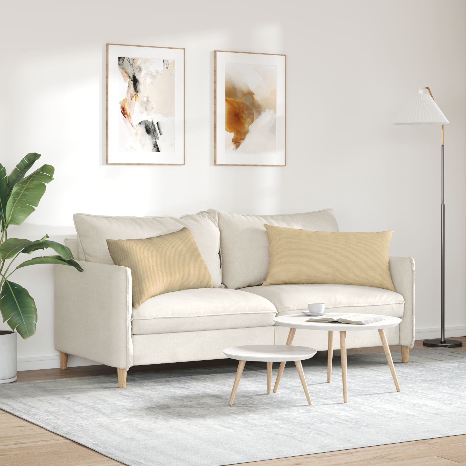 Sofa Pagalvės 2 pcs Pilkai žalia 80 x 40 cm Kordūrinis audinys
