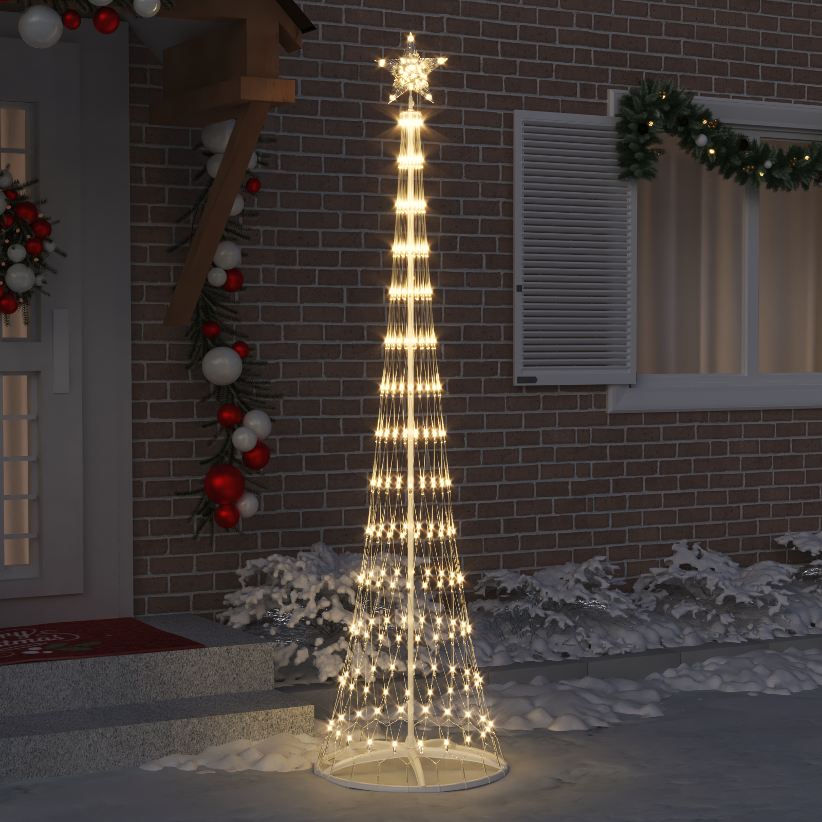 LED Kalėdų medis WINTER WINTER, stovu Šilta balta 70 x 70 x 250 cm. metalas