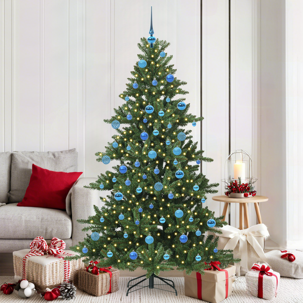 Artificial Foldable Christmas Tree Green 180 cm PVC and Steel