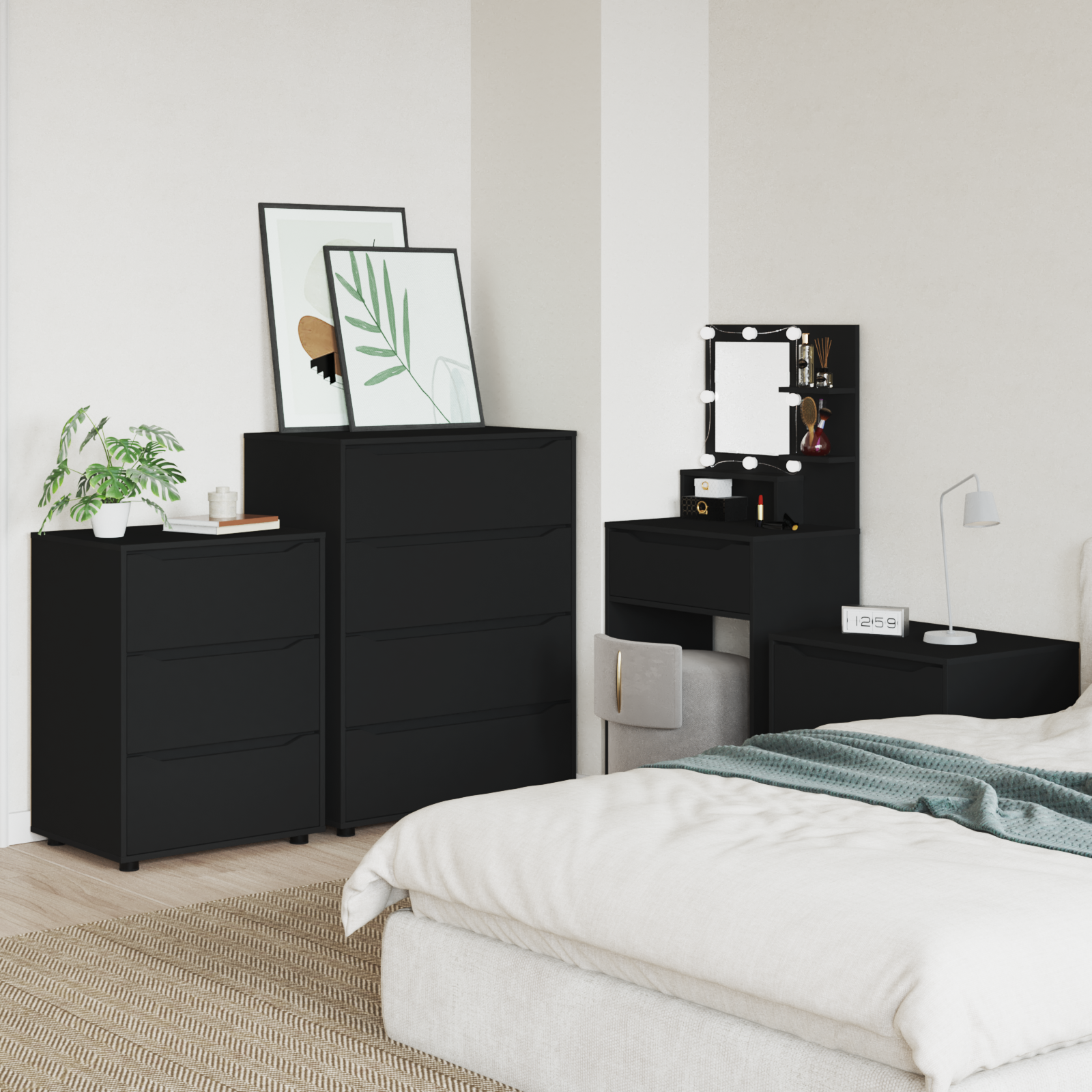 Oppbevaringsskap Juoda 60 x 48 x 81 cm Apdirbta mediena