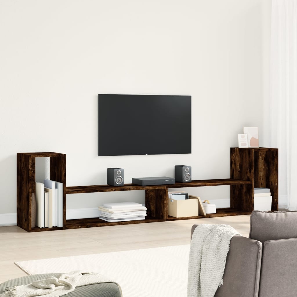 TV spintelės, 2vnt., dūminio ąžuolo, 100x30x50cm, MDP