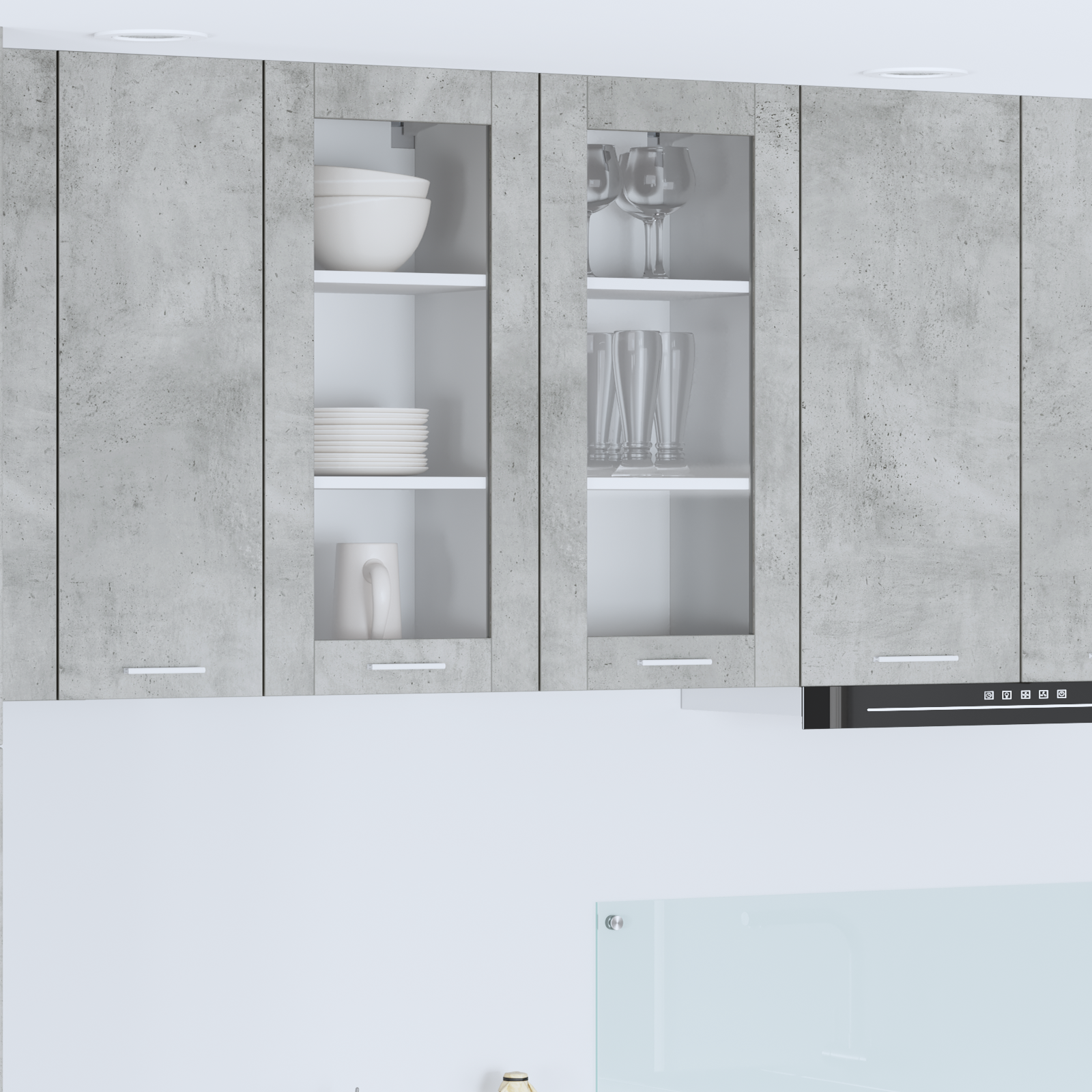 Pakabinama spintelė Riga 2 pcs Betono pilka 40 x 31 x 80 cm
