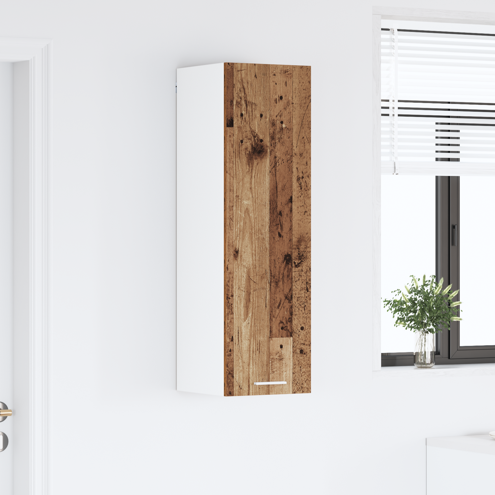 Wall Cabinet Riga Antique Wood 30 x 31 x 100 cm