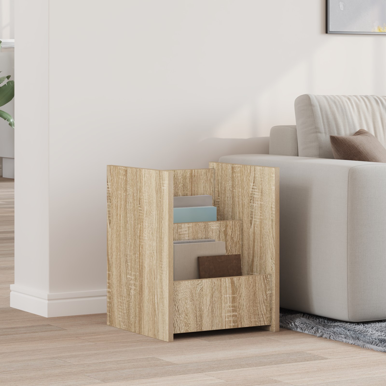 Side Table Sonoma Oak 35 x 35 x 45 cm Engineered Wood