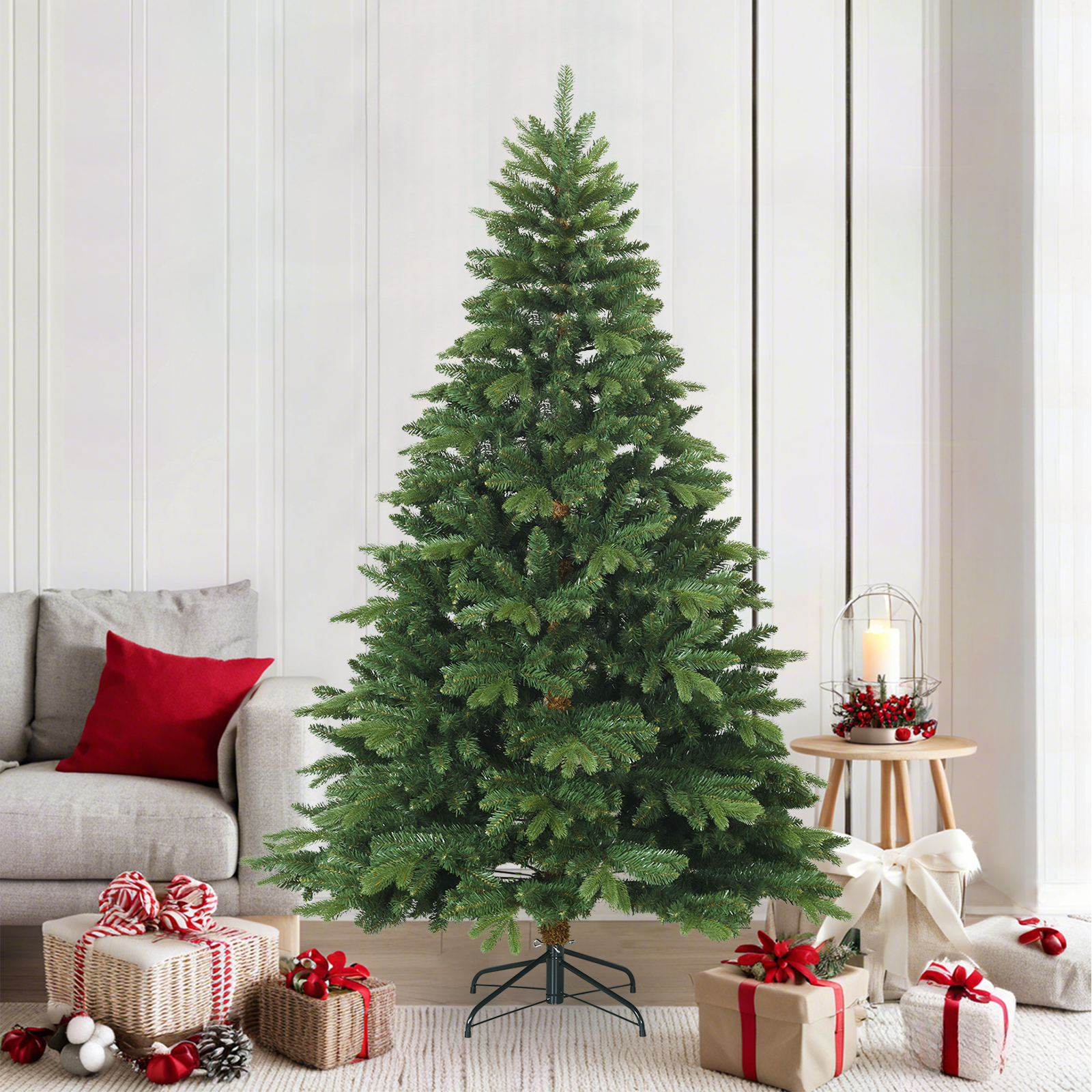 Dirbtinė Sulankstoma Kalėdų Eglutė s stovu Žalia 210 cm