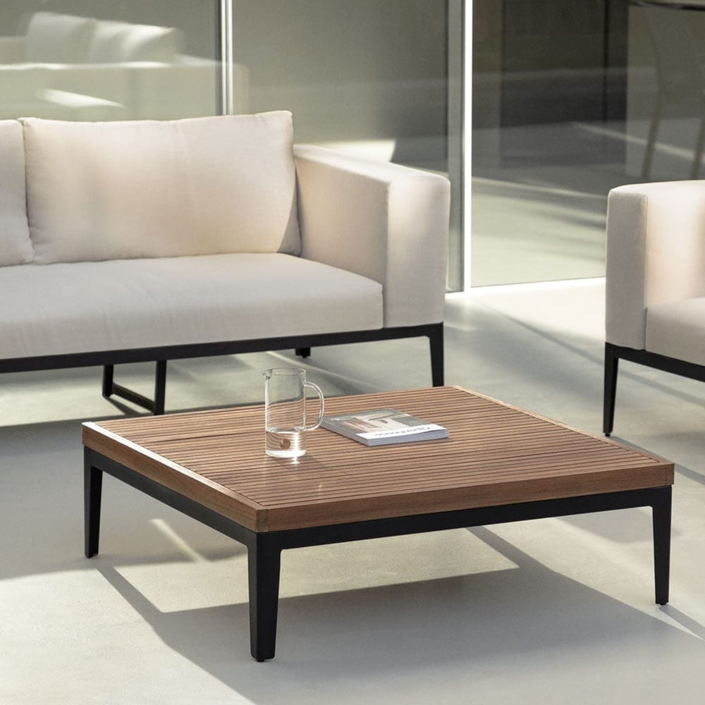TARANIS outdoor coffee table, square, black