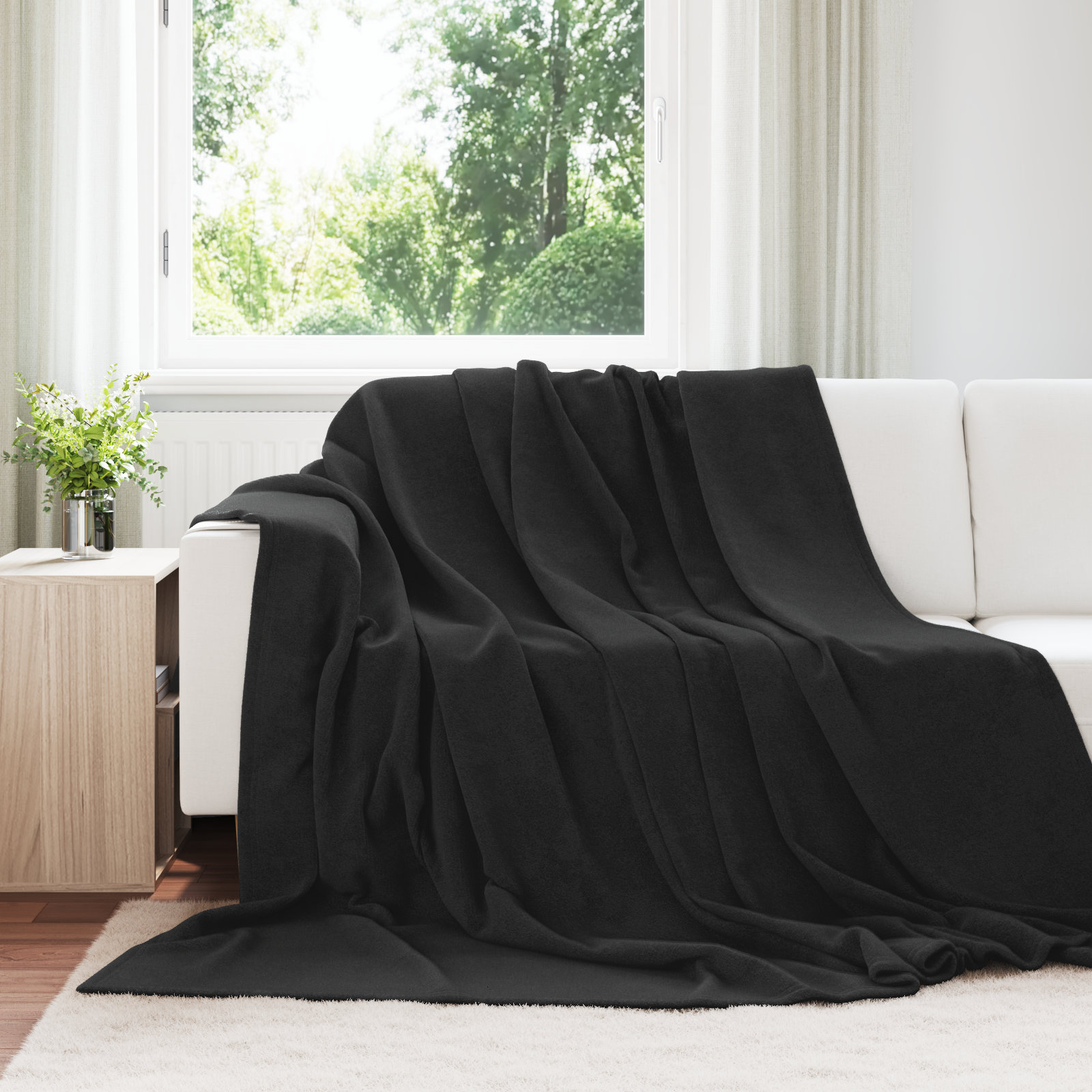 Mesti segas 6 gab. Melns 240 x 270 cm Flysas