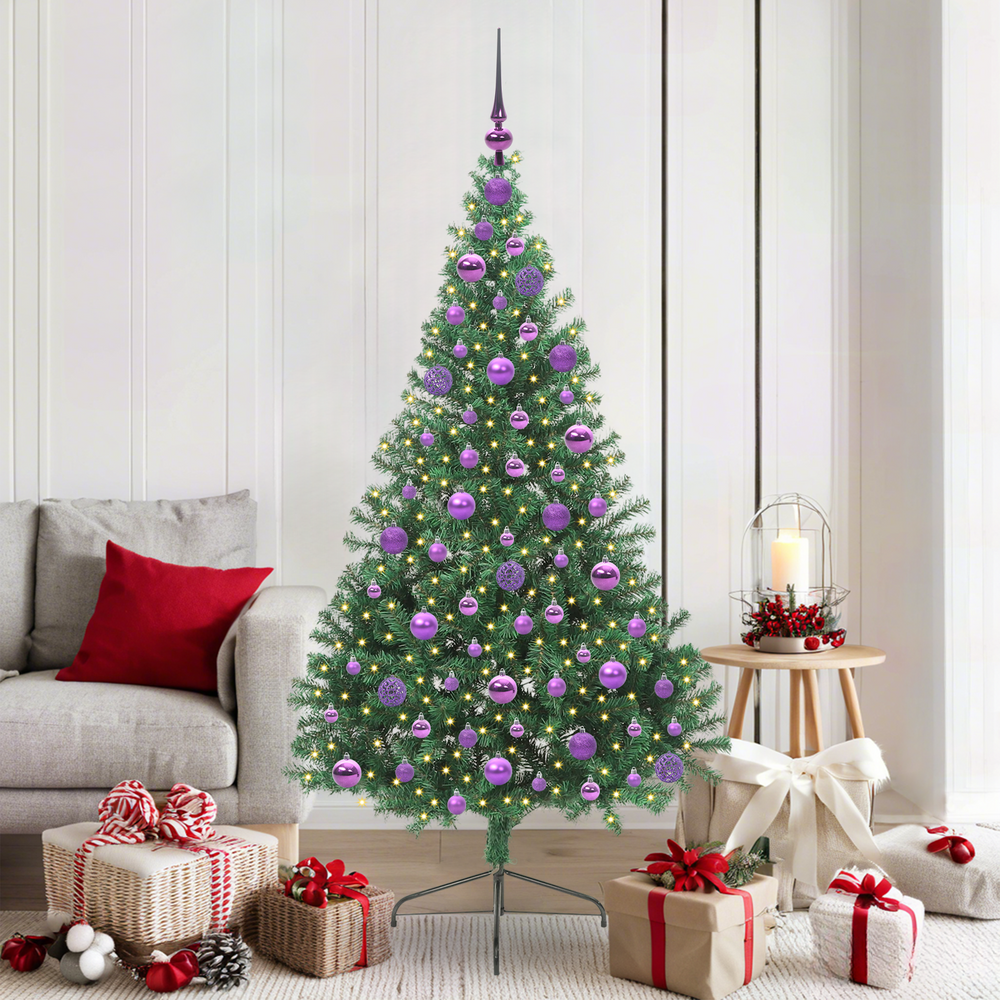 Artificial Pre-Lit Christmas Tree MOON CROWN, Green 180 cm.