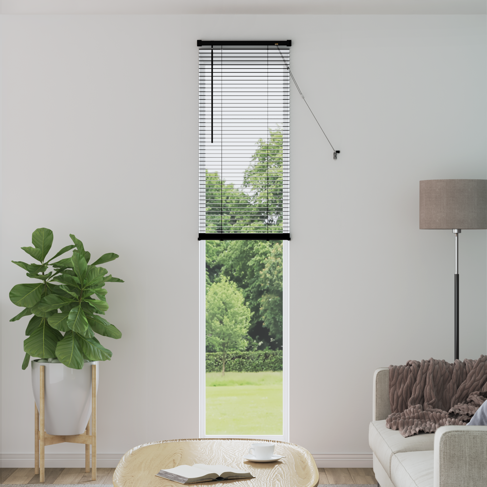 Venecijos žaliuzės Reguliuojamas Juodas 213 x 60 cm PVC
