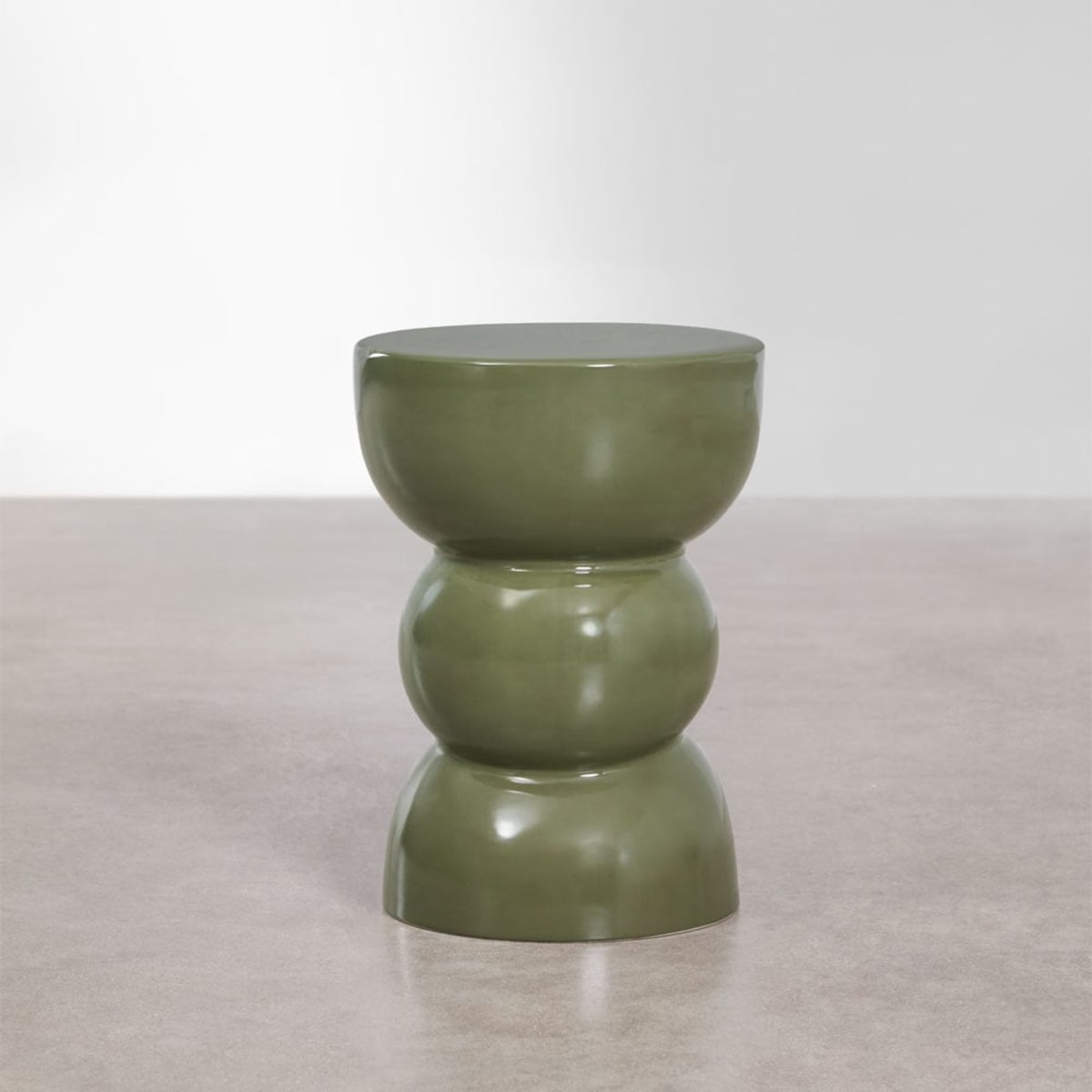 TIYI Outdoor Side Table, Oiled Green