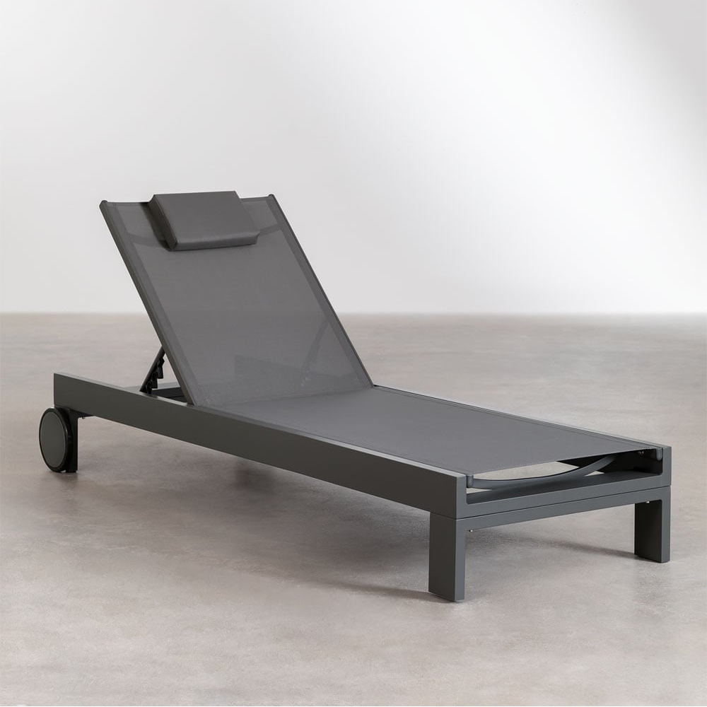 SOLARA Aluminum Outdoor Lounger, Graphite Grey
