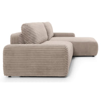 Kampinė sofa-lova ALFERIA, smėlinė, dešinė