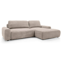 Kampinė sofa-lova ALFERIA, smėlinė, dešinė