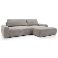 Kampinė sofa-lova ALFERIA, pilkai smėlinė, dešinė
