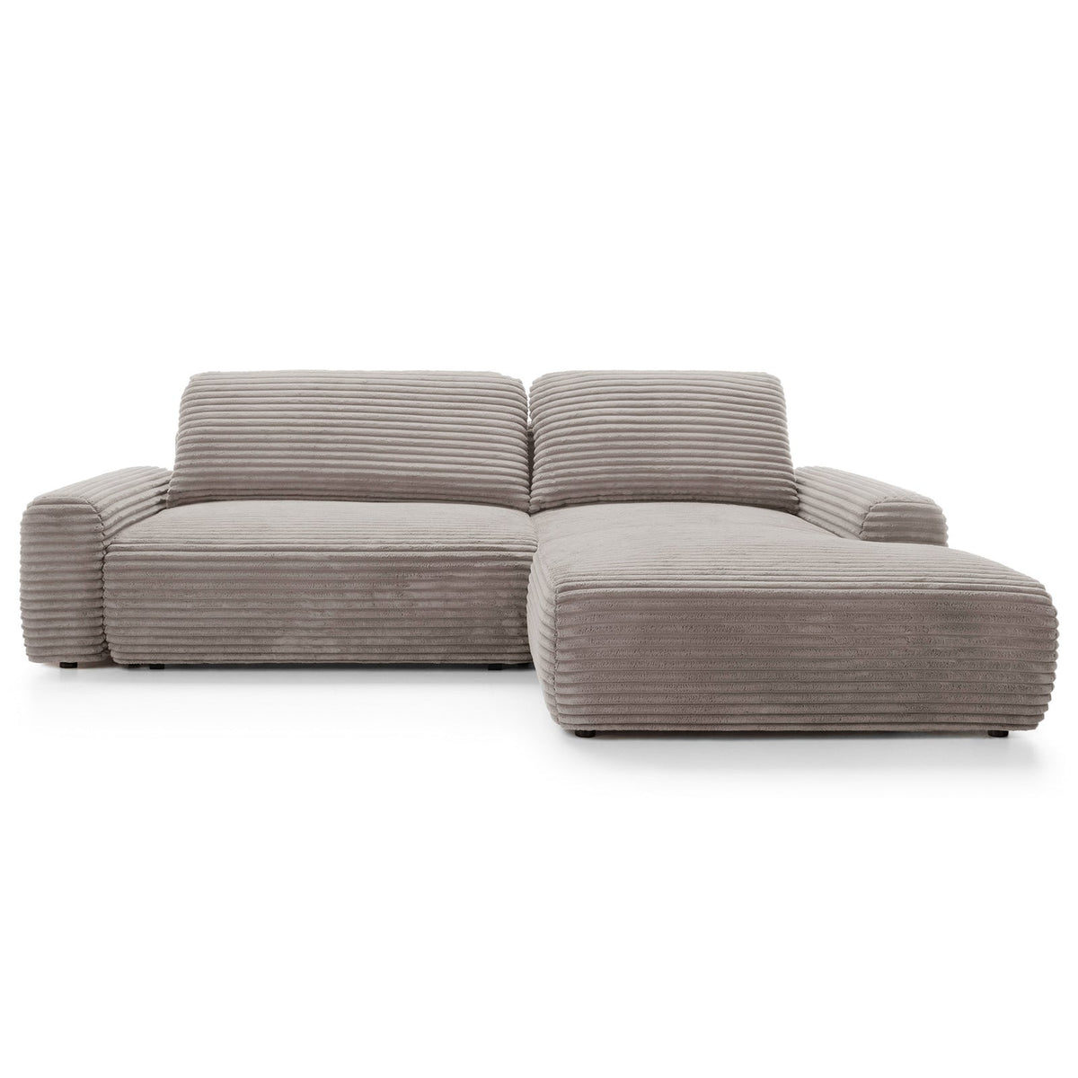 Kampinė sofa-lova ALFERIA, pilkai smėlinė, dešinė