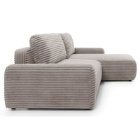 Kampinė sofa-lova ALFERIA, pilkai smėlinė, dešinė