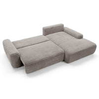 Kampinė sofa-lova ALFERIA, pilkai smėlinė, dešinė