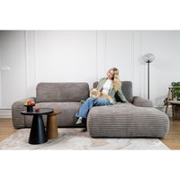 Kampinė sofa-lova ALFERIA, pilkai smėlinė, dešinė