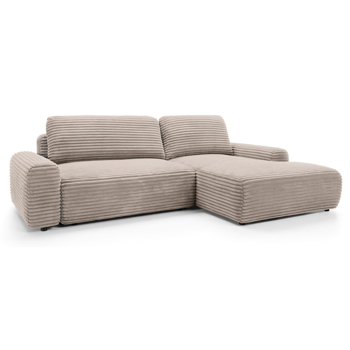 Kampinė sofa-lova ALFERIA, smėlinė, dešinė
