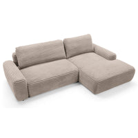 Kampinė sofa-lova ALFERIA, smėlinė, dešinė