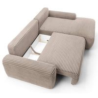 Kampinė sofa-lova ALFERIA, smėlinė, dešinė