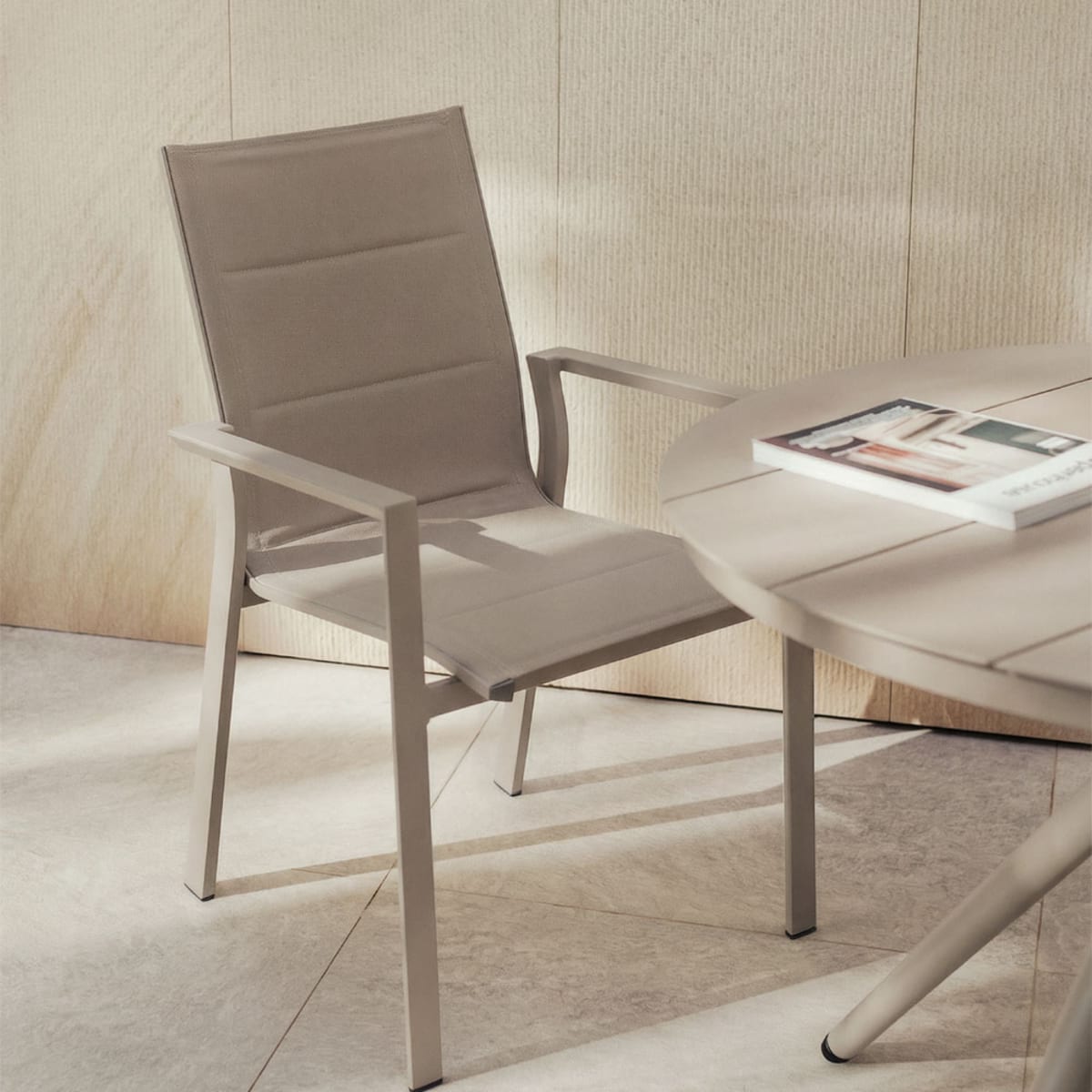 Garden chair ALUKAS, mocha brown