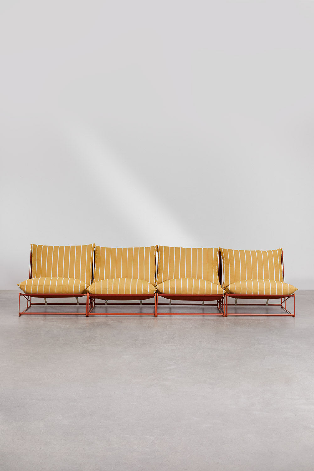 Modulinė lauko sofa COSMO, Medaus geltona - Chocolate & Blk Frame