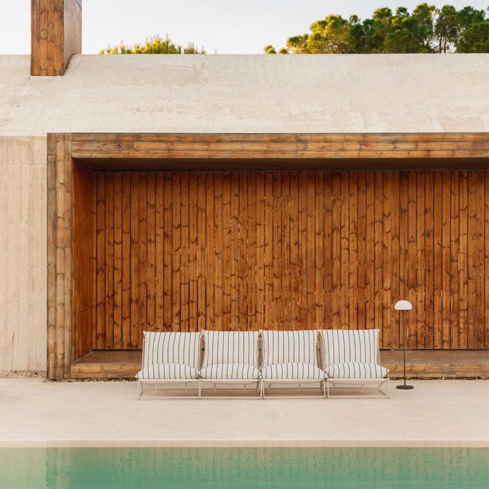 Modular outdoor sofa COSMO, Creamy sand blue