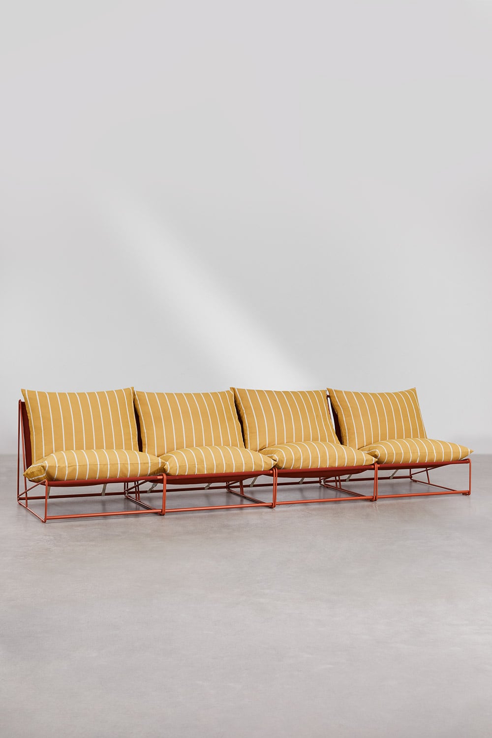 Modulinė lauko sofa COSMO, Medaus geltona - Chocolate & Blk Frame