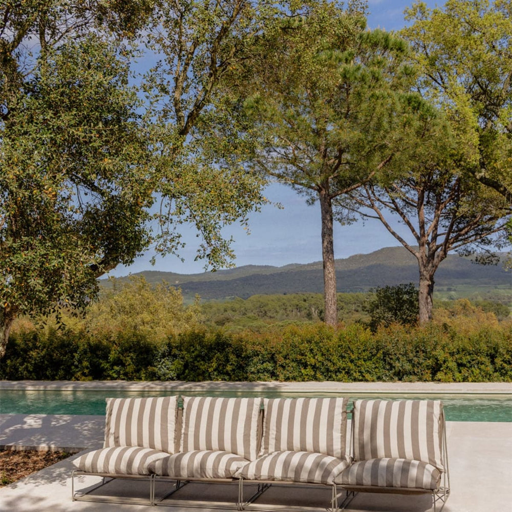 Modular outdoor sofa COSMO, Cream sand - mocha brown