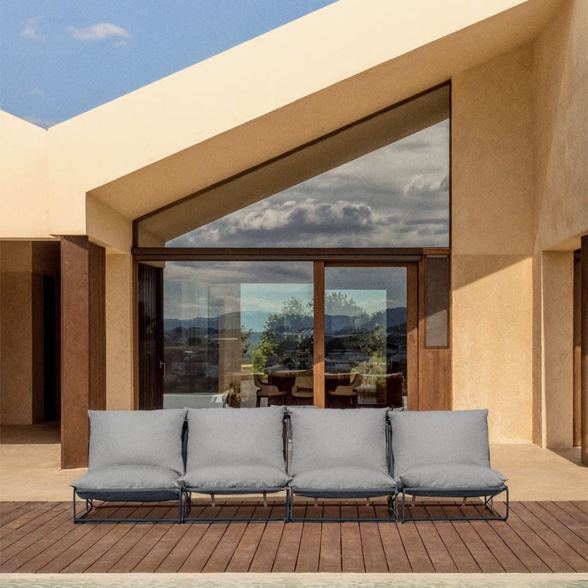 Modular outdoor sofa COSMO, Grey