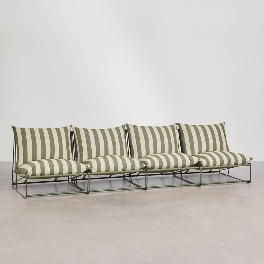 Modular outdoor sofa COSMO, Sand olive green