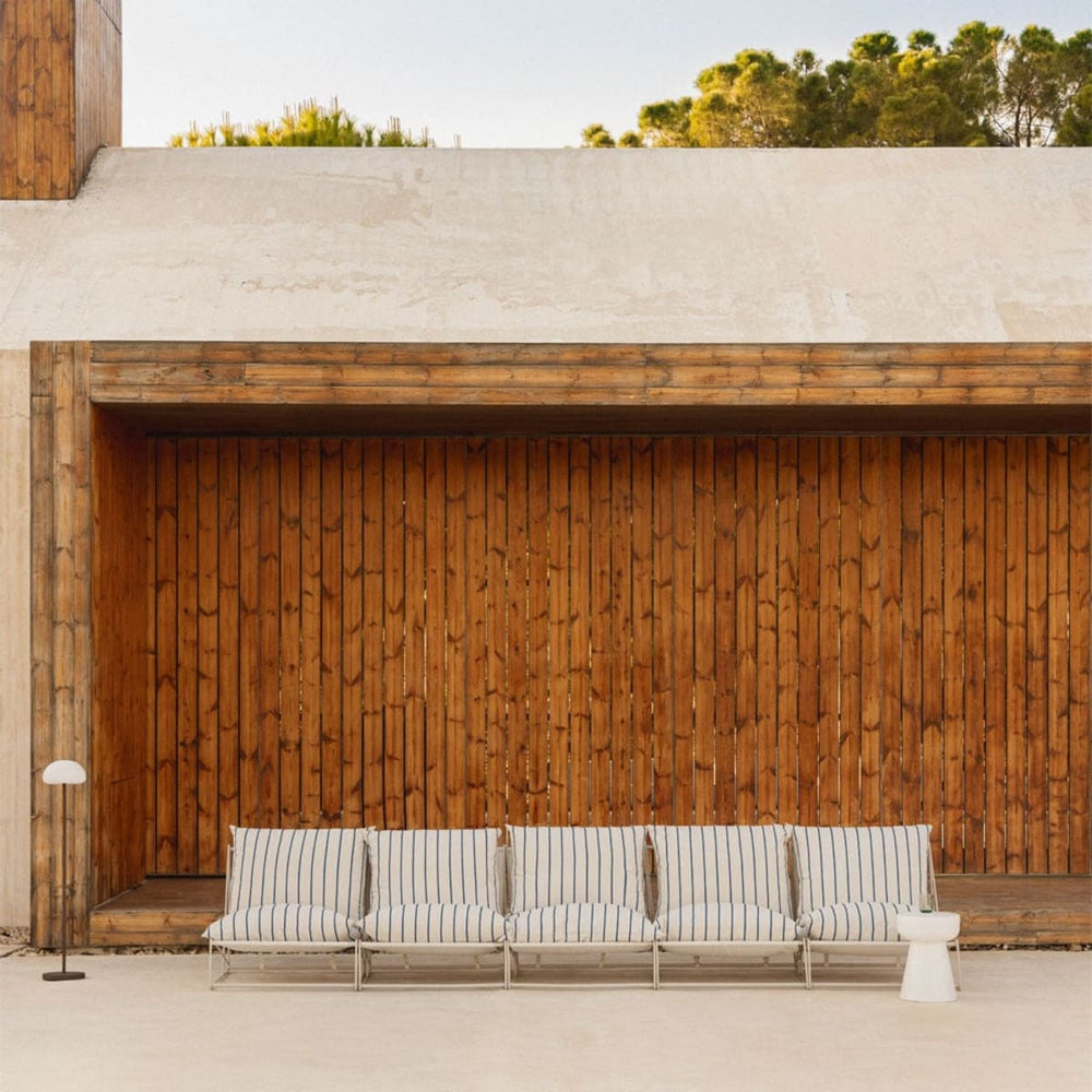 Modular outdoor sofa COSMO, Creamy sand - Dark blue