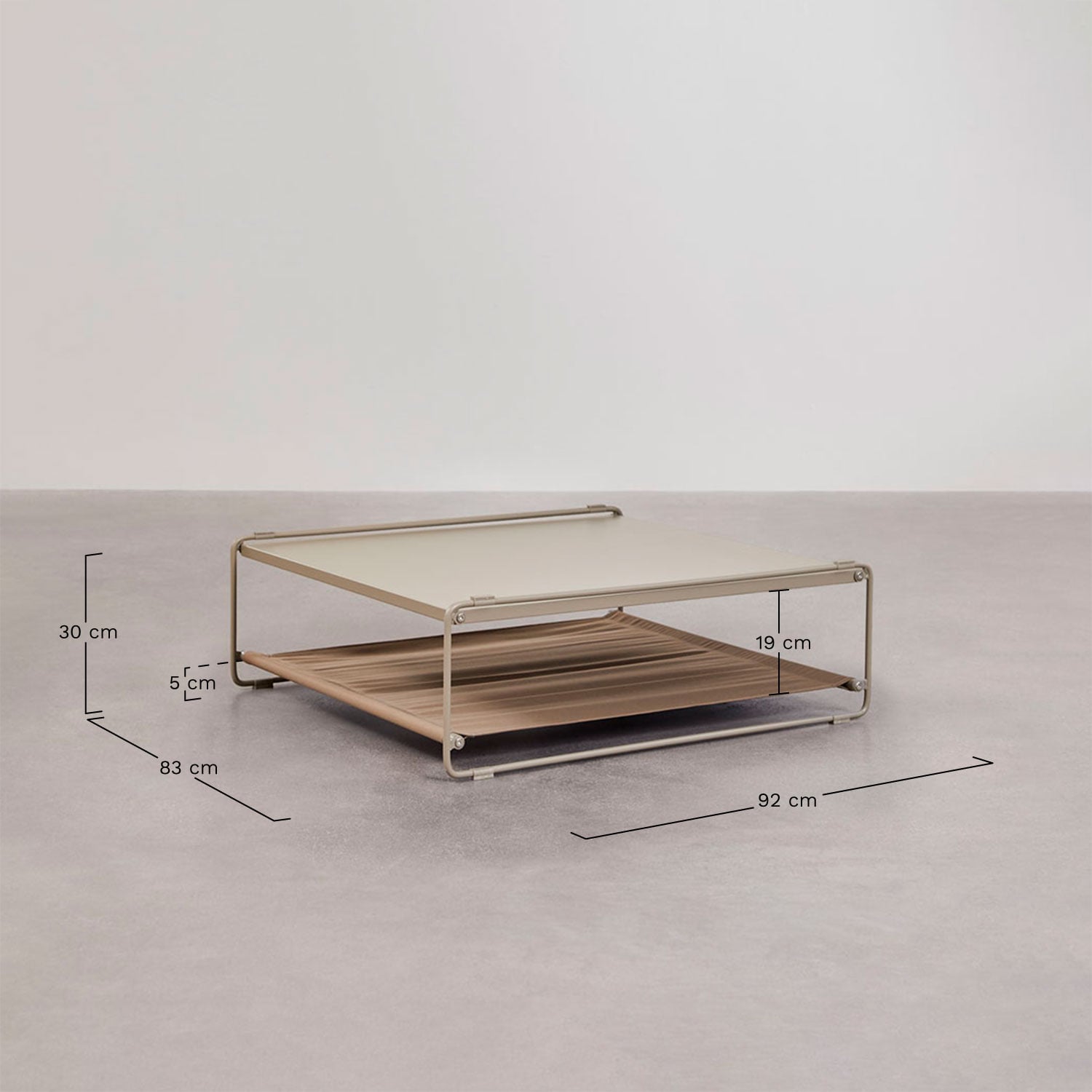 Lauko pufas-staliukas COSMO, kreminė-mėlyna