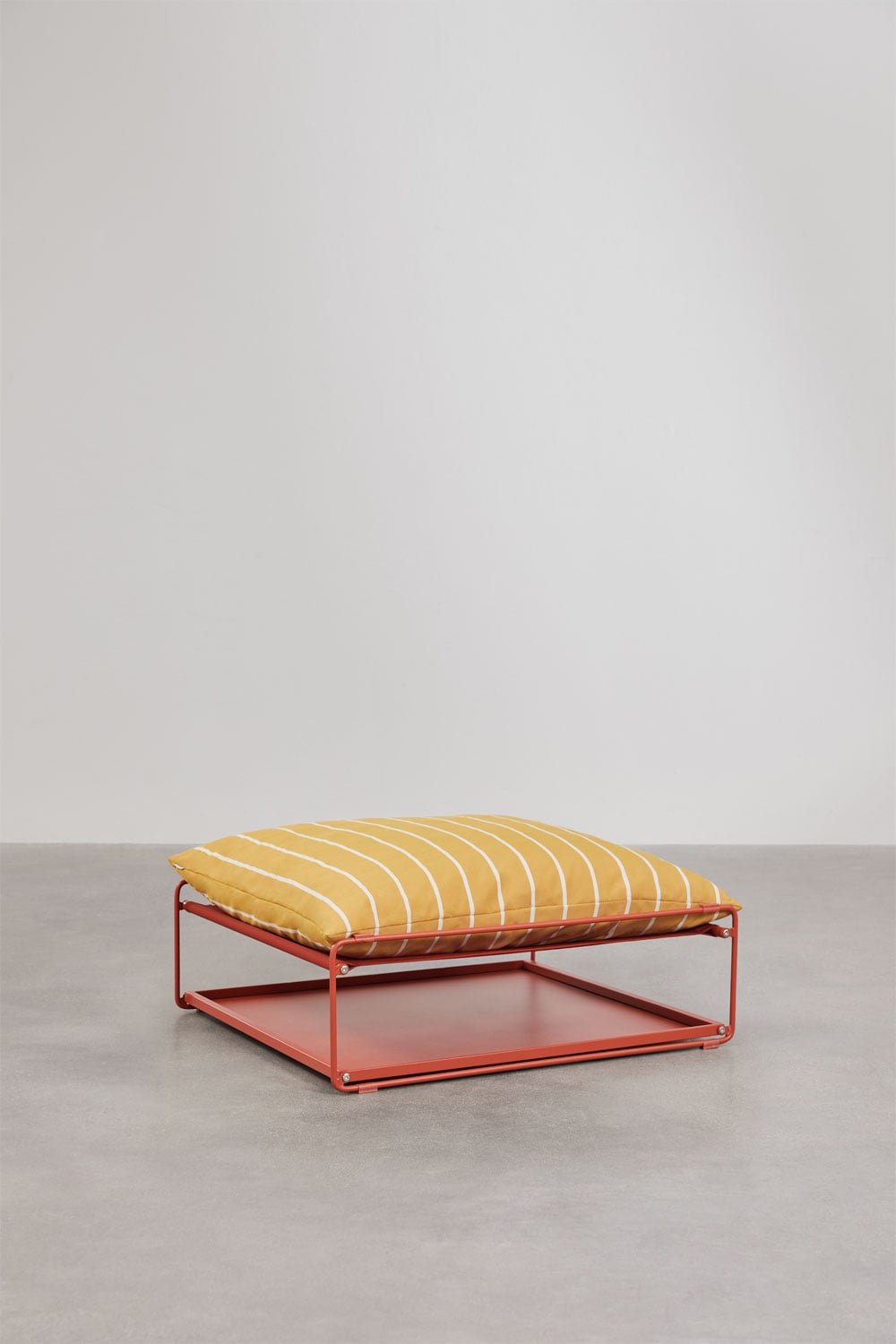 Outdoor pouffe-table COSMO, Honey yellow frame