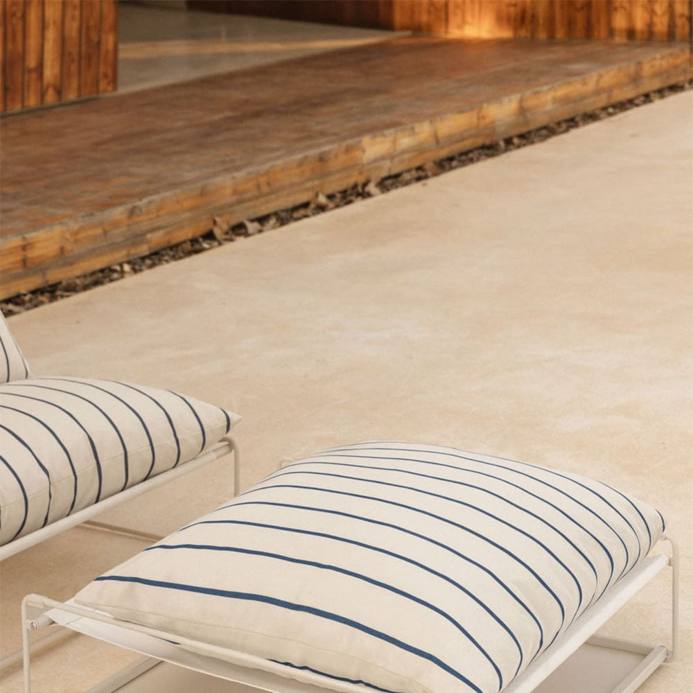 Outdoor pouf-table COSMO, Cream Sand Blue