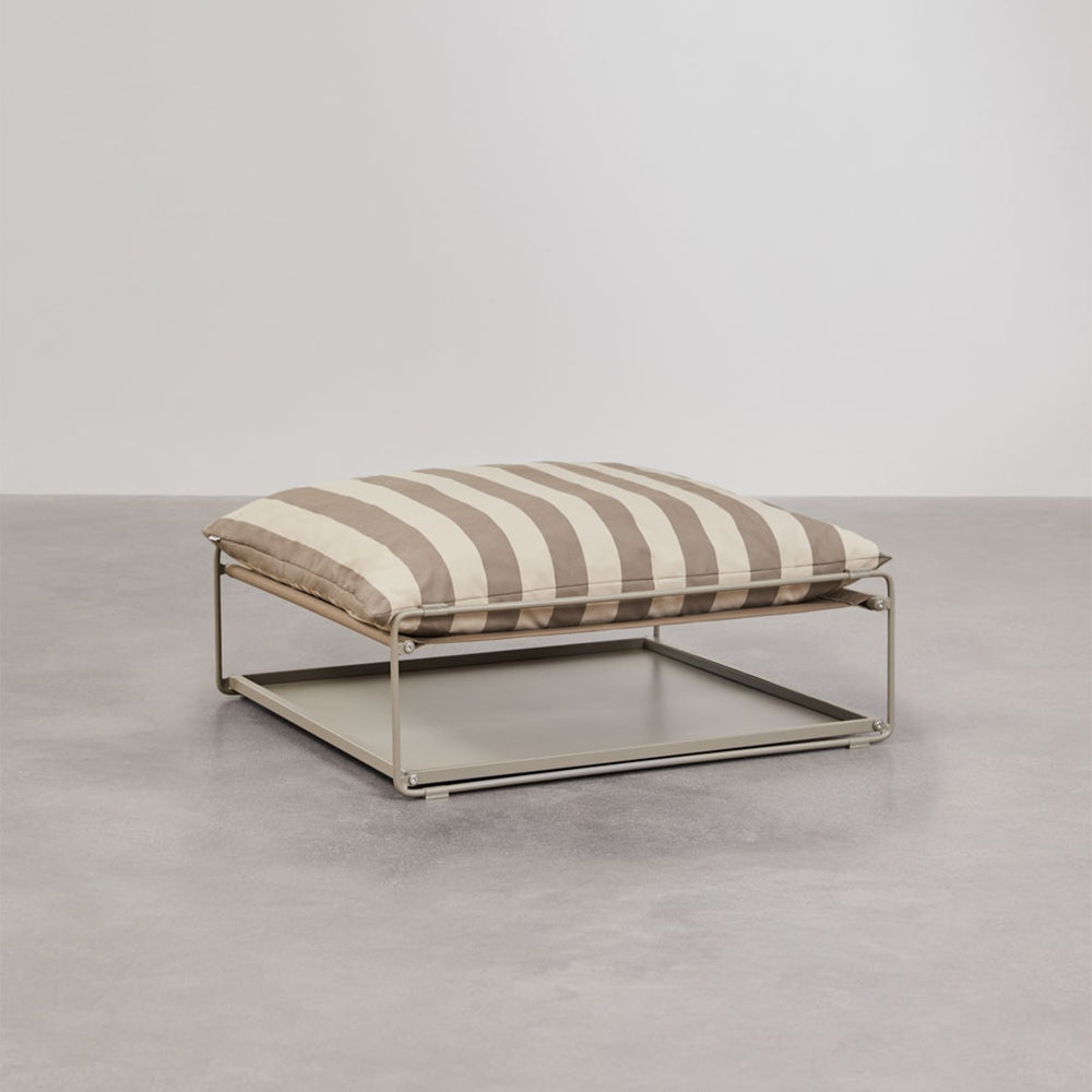 Outdoor pouffe/coffee table COSMO, Cream sand mocha