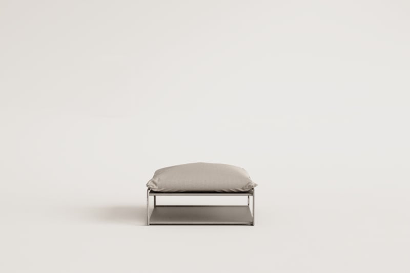 Outdoor pouffe-table COSMO, Honey yellow frame