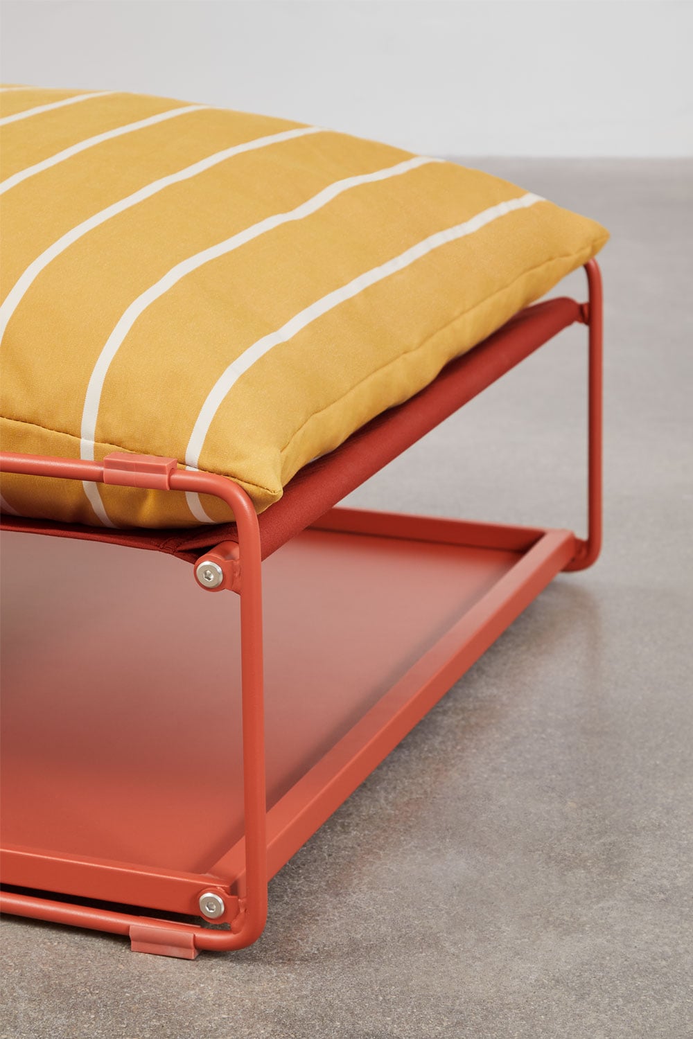 Outdoor pouffe-table COSMO, Honey yellow frame