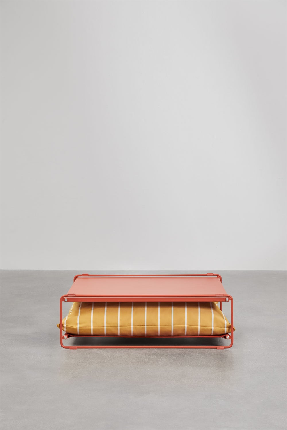 Outdoor pouffe-table COSMO, Honey yellow frame