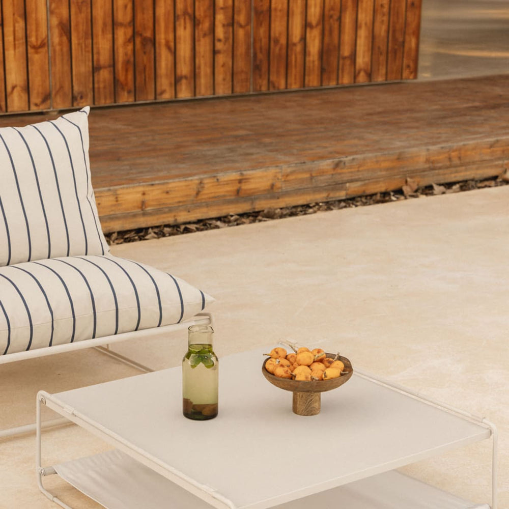 Outdoor table-pouf COSMO, Cream Sand Blue