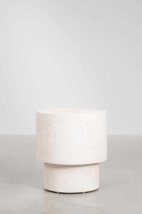 Apvalus kavos staliukas NORUIRO Ø120 cm, cementas