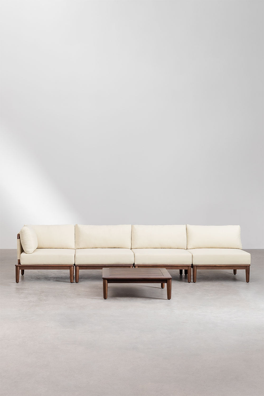 Komplektas MODENA, kampinė sofa ir staliukas