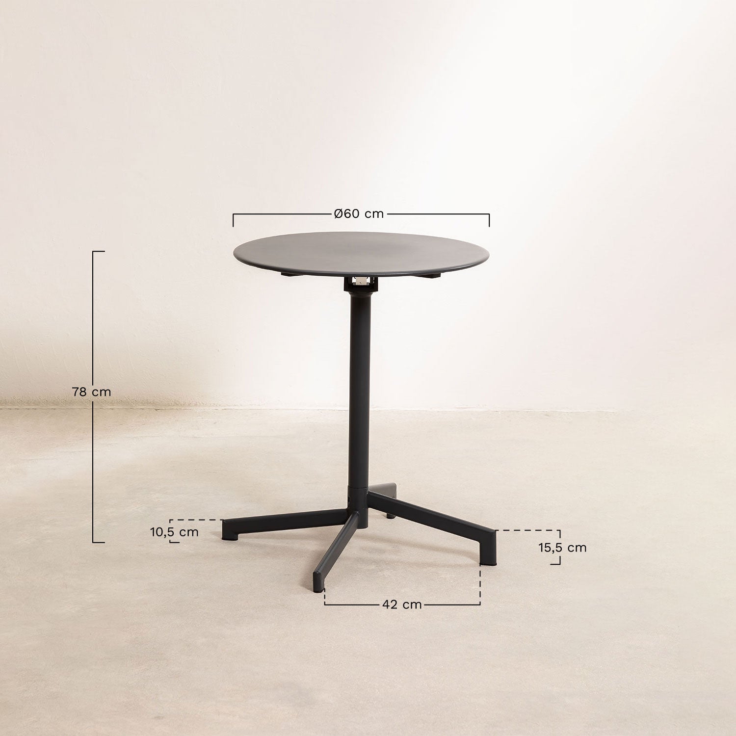 Round bar table ALTO, white
